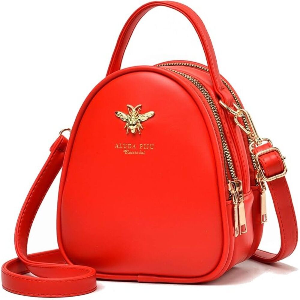 Women Red Imported Faux Leather Stylish Small Crossbody Messenger Bags